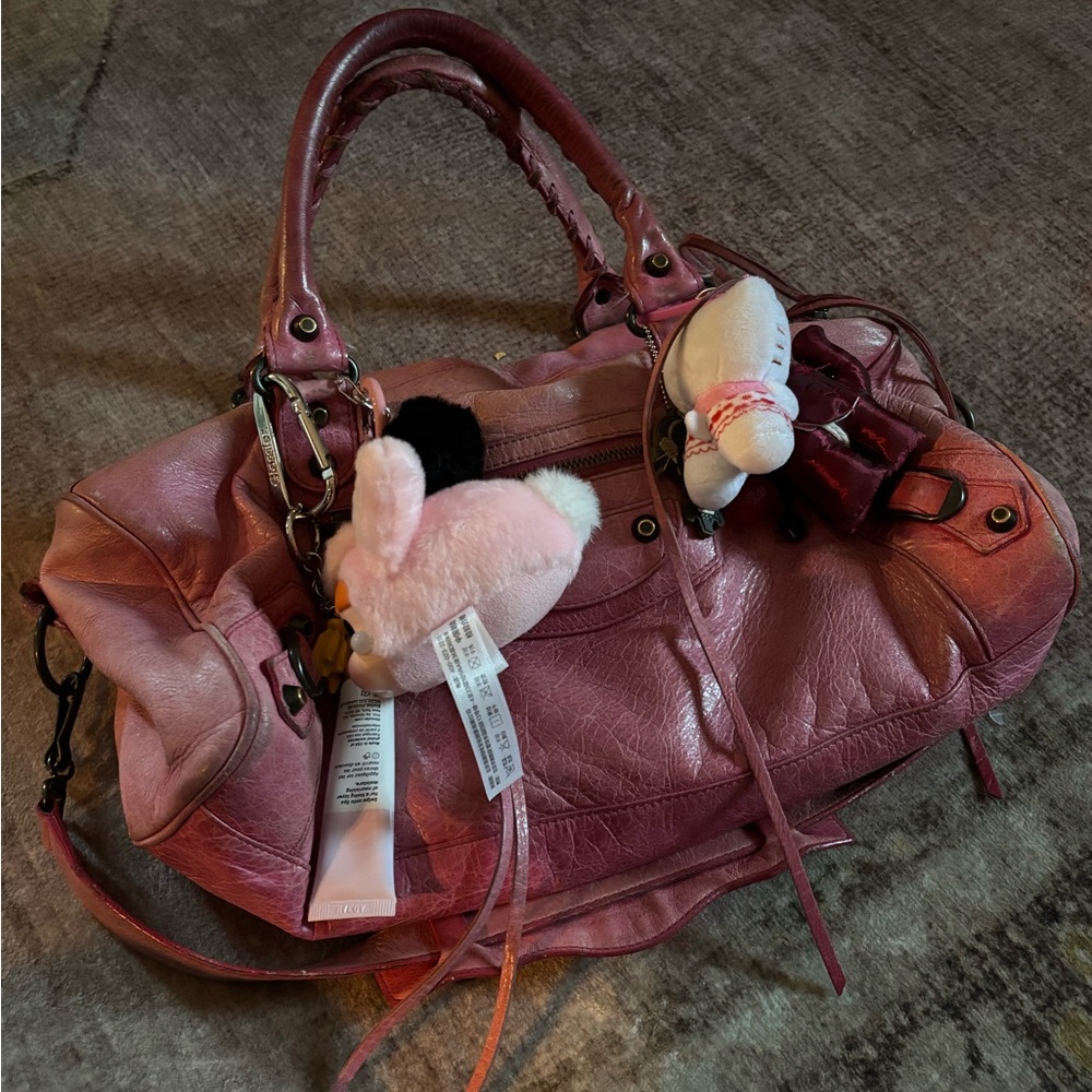 Balenciaga pink vintage city bag